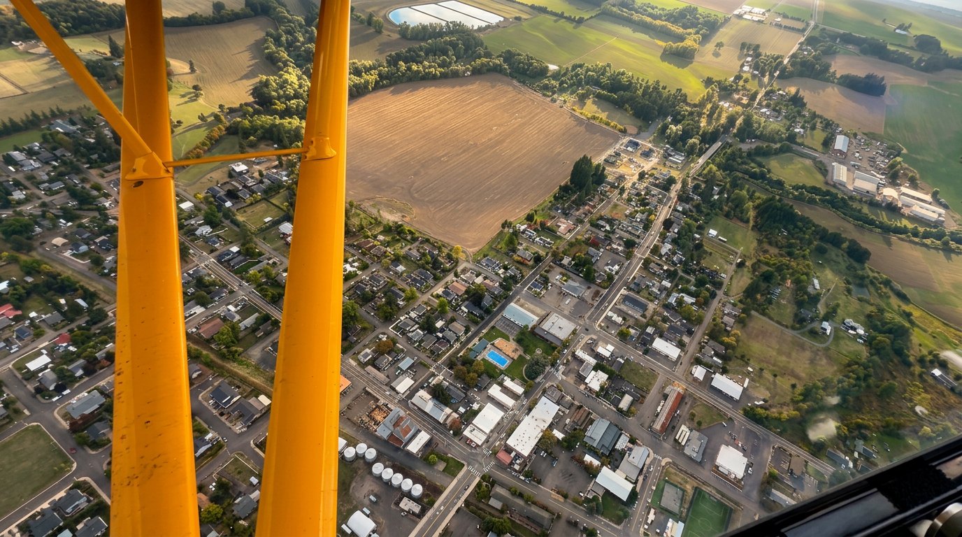 Familiar streets, newly seen — a final look over Carlton.
