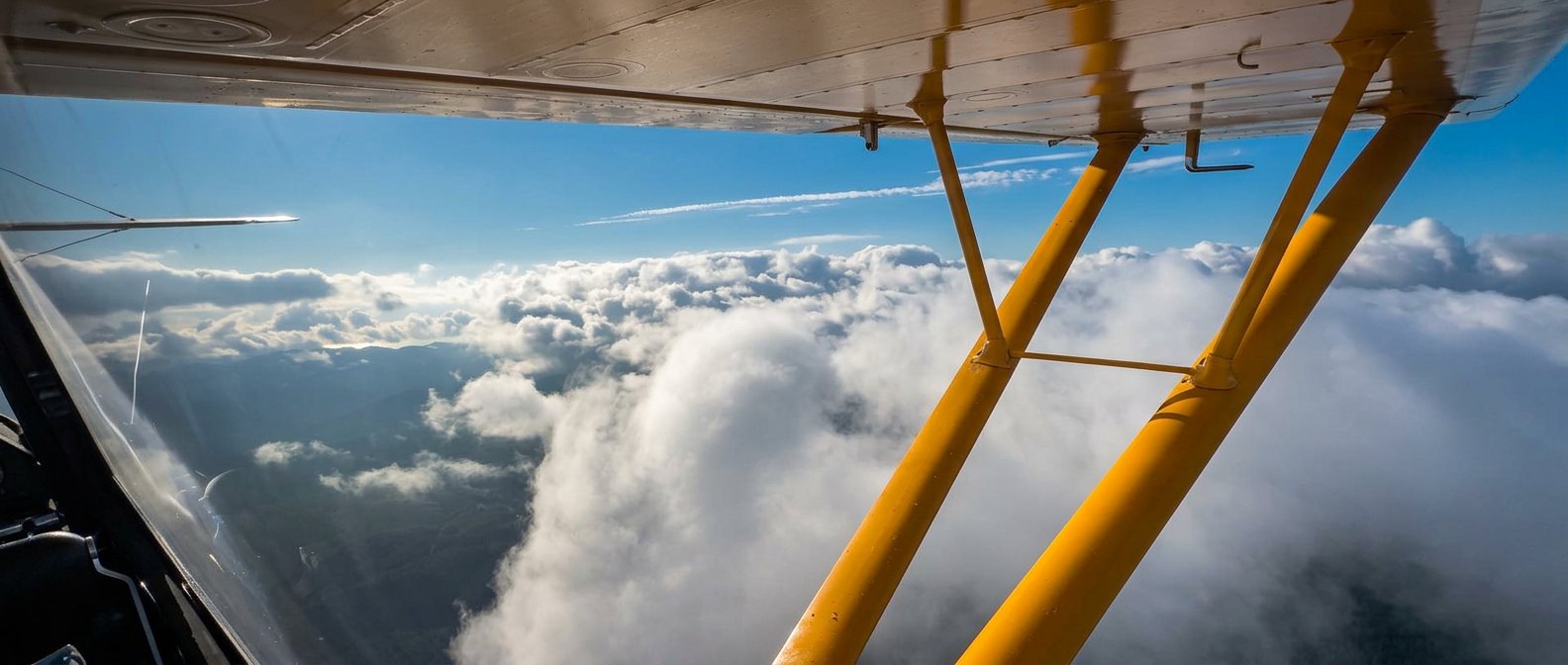 Above the clouds — another landscape, made entirely of light.